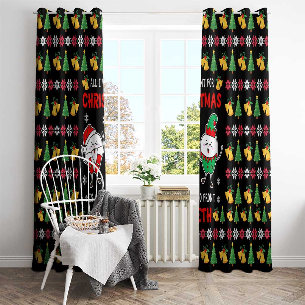 My Two Front Teeth Christmas Design Window Curtain Xmas Holiday Patterns - Wonder Print Shop
