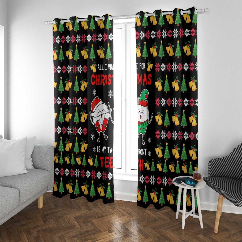 My Two Front Teeth Christmas Design Window Curtain Xmas Holiday Patterns - Wonder Print Shop