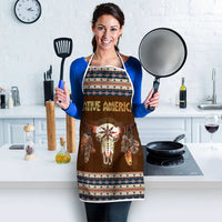 Native Skull Christmas Design Apron Xmas Holiday Patterns - Wonder Print Shop
