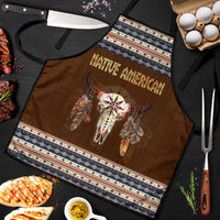 Native Skull Christmas Design Apron Xmas Holiday Patterns - Wonder Print Shop