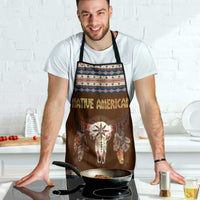 Native Skull Christmas Design Apron Xmas Holiday Patterns - Wonder Print Shop