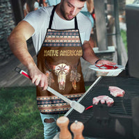 Native Skull Christmas Design Apron Xmas Holiday Patterns - Wonder Print Shop
