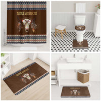 Native Skull Christmas Design Bathroom Set Xmas Holiday Patterns - Wonder Print Shop