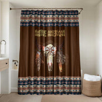 Native Skull Christmas Design Bathroom Set Xmas Holiday Patterns - Wonder Print Shop