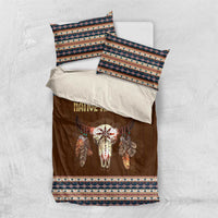 Native Skull Christmas Design Bedding Set Xmas Holiday Patterns - Wonder Print Shop