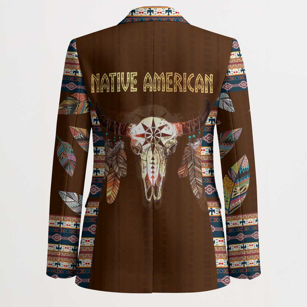 Native Skull Christmas Design Blazer Xmas Holiday Patterns - Wonder Print Shop