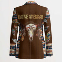 Native Skull Christmas Design Blazer Xmas Holiday Patterns - Wonder Print Shop