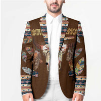 Native Skull Christmas Design Blazer Xmas Holiday Patterns - Wonder Print Shop