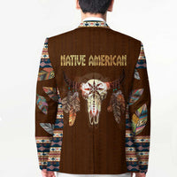 Native Skull Christmas Design Blazer Xmas Holiday Patterns - Wonder Print Shop