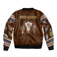 Native Skull Christmas Design Bomber Jacket Xmas Holiday Patterns - Wonder Print Shop