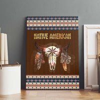 Native Skull Christmas Design Canvas Wall Art Xmas Holiday Patterns - Wonder Print Shop