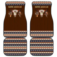 Native Skull Christmas Design Car Mats Xmas Holiday Patterns - Wonder Print Shop