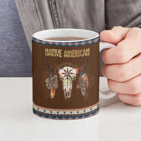 Native Skull Christmas Design Ceramic Mug Xmas Holiday Patterns - Wonder Print Shop