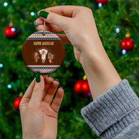Native Skull Christmas Design Ceramic Ornament Xmas Holiday Patterns - Wonder Print Shop