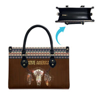 Native Skull Christmas Design Leather Bag Xmas Holiday Patterns - Wonder Print Shop