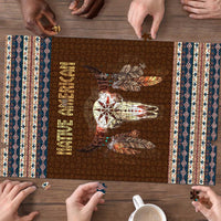 Native Skull Christmas Design Puzzle Xmas Holiday Patterns - Wonder Print Shop