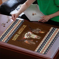 Native Skull Christmas Design Puzzle Xmas Holiday Patterns - Wonder Print Shop