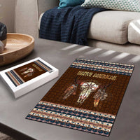 Native Skull Christmas Design Puzzle Xmas Holiday Patterns - Wonder Print Shop