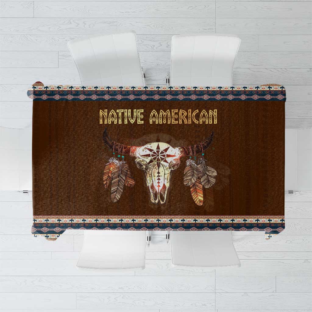 Native Skull Christmas Design Tablecloth Xmas Holiday Patterns - Wonder Print Shop