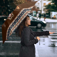 Native Skull Christmas Design Umbrella Xmas Holiday Patterns - Wonder Print Shop