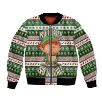 No Coffee No Workee Christmas Design Bomber Jacket Xmas Holiday Patterns - Wonder Print Shop