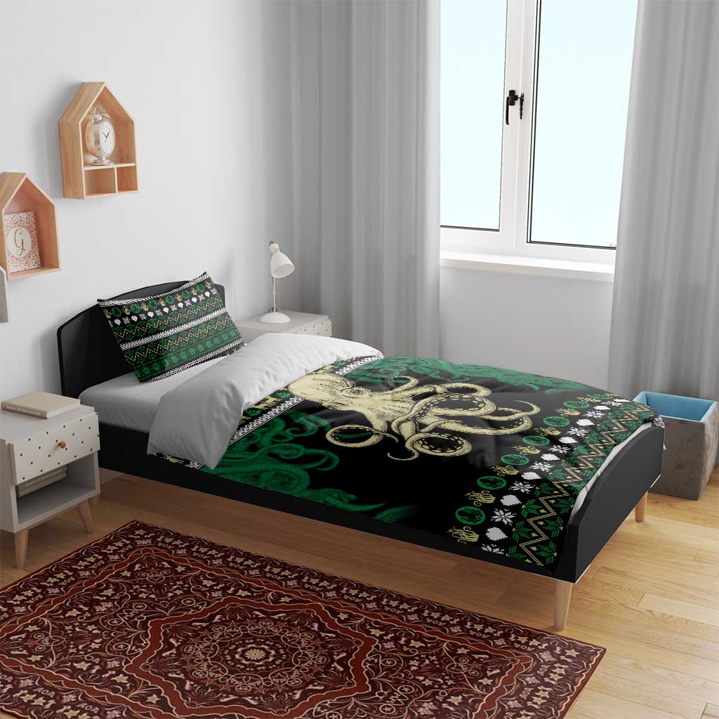 Octopus Cool Christmas Design Bedding Set Xmas Holiday Patterns - Wonder Print Shop