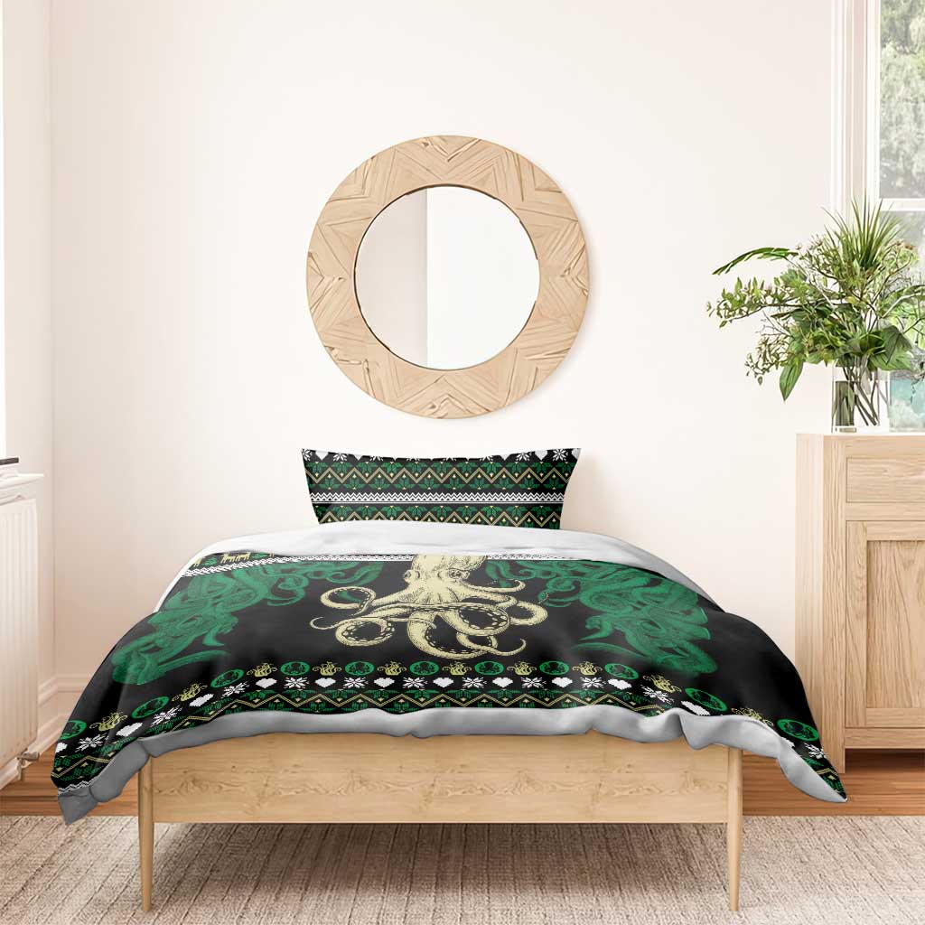 Octopus Cool Christmas Design Bedding Set Xmas Holiday Patterns - Wonder Print Shop