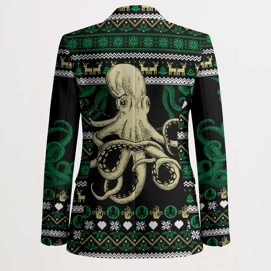Octopus Cool Christmas Design Blazer Xmas Holiday Patterns - Wonder Print Shop