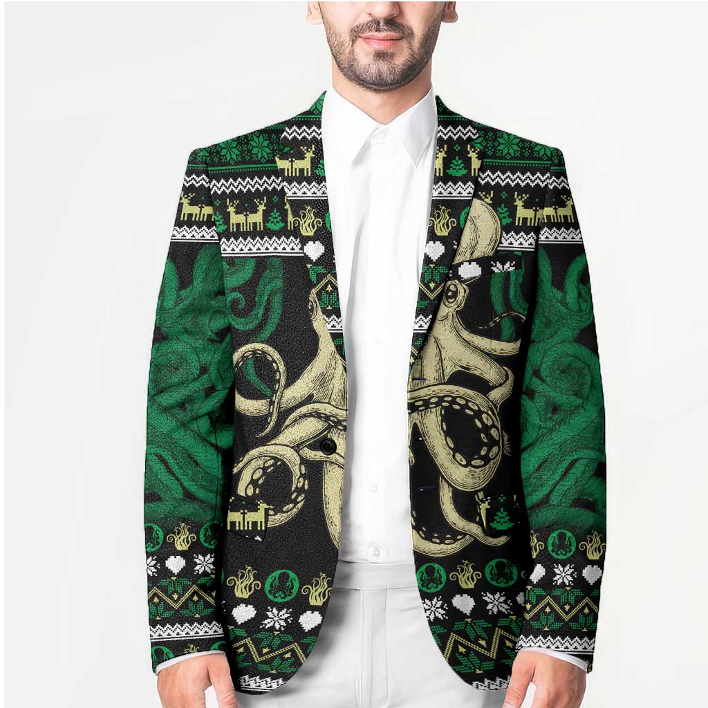 Octopus Cool Christmas Design Blazer Xmas Holiday Patterns - Wonder Print Shop