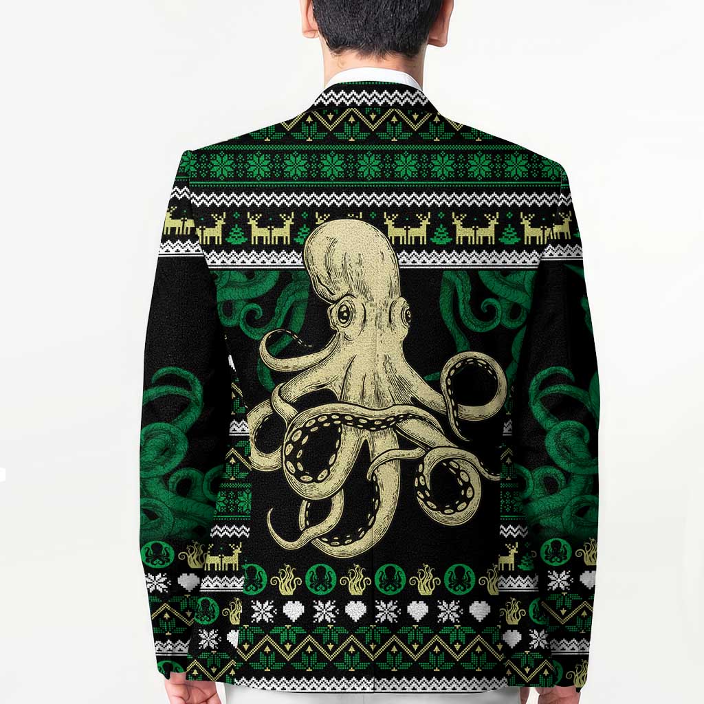 Octopus Cool Christmas Design Blazer Xmas Holiday Patterns - Wonder Print Shop