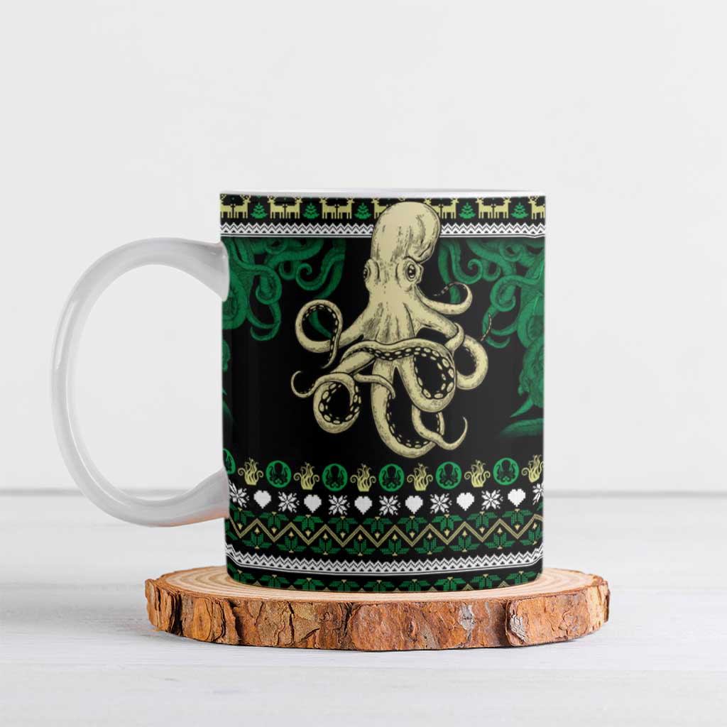 Octopus Cool Christmas Design Ceramic Mug Xmas Holiday Patterns - Wonder Print Shop