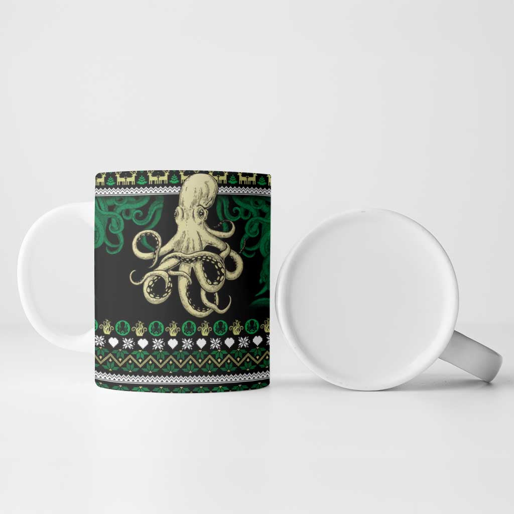 Octopus Cool Christmas Design Ceramic Mug Xmas Holiday Patterns - Wonder Print Shop