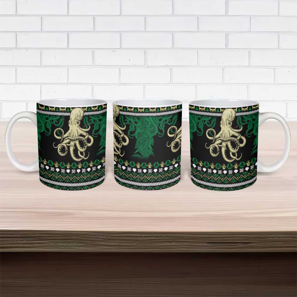 Octopus Cool Christmas Design Ceramic Mug Xmas Holiday Patterns - Wonder Print Shop