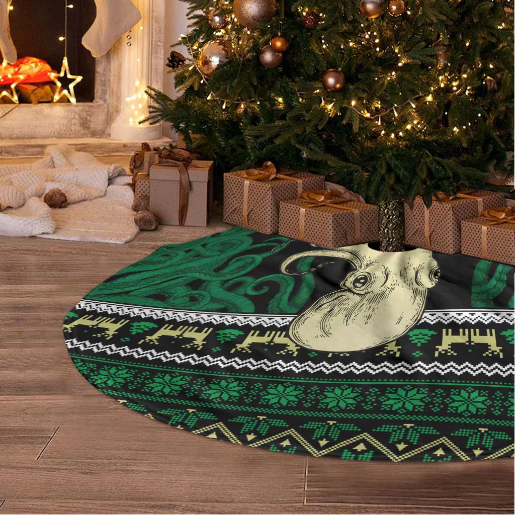 Octopus Cool Christmas Design Tree Skirt Xmas Holiday Patterns - Wonder Print Shop