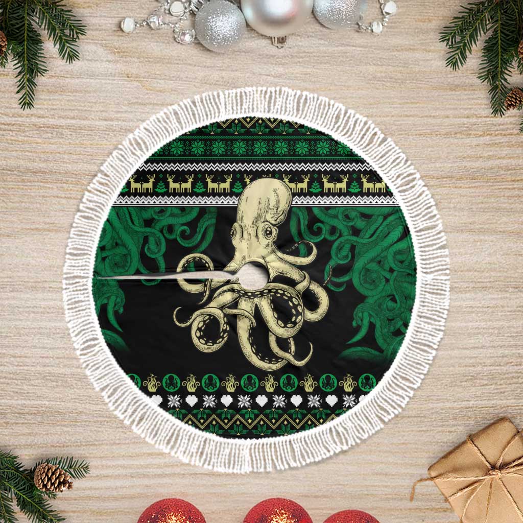 Octopus Cool Christmas Design Tree Skirt Xmas Holiday Patterns - Wonder Print Shop