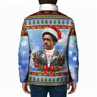 Bobby Seale Christmas Padded Jacket Retro Ugly Christmas Pattern Festive Activist Portrait
