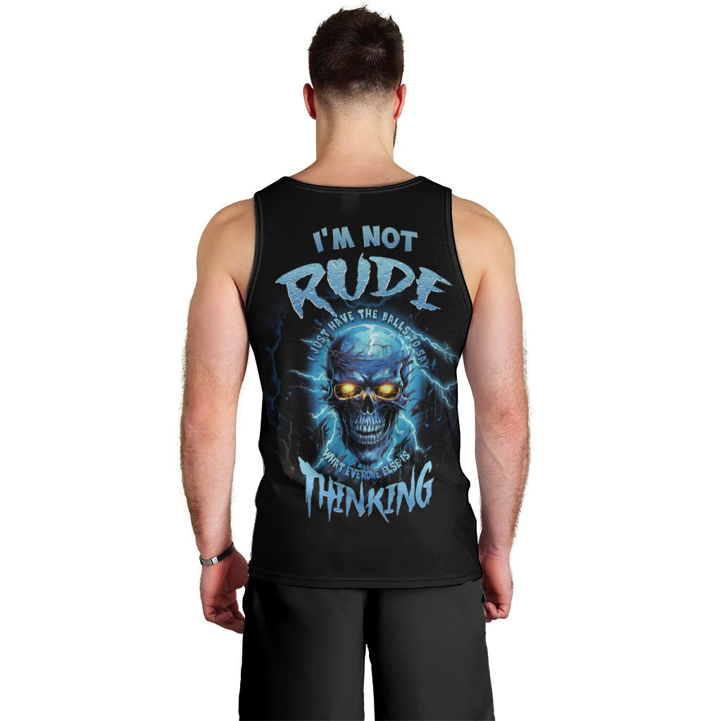 I'm Not Rude Mad Skull Men Tank Top - Wonder Print Shop