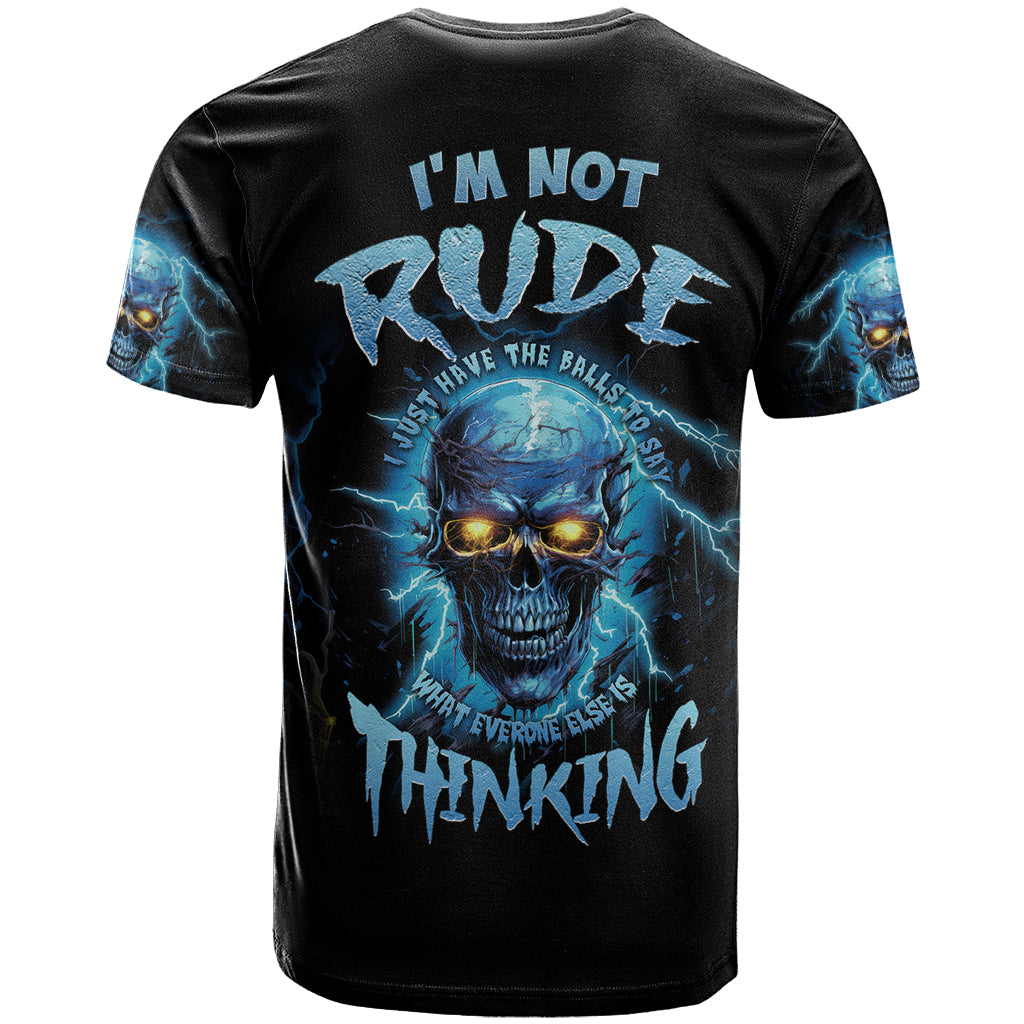 I'm Not Rude Mad Skull T Shirt - Wonder Print Shop