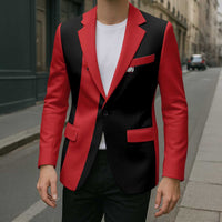 Custom Red and Black Bowling Blazer with Strike Explosion Graphic Custom Name and Bowler Silhouette - Wonder Print Shop