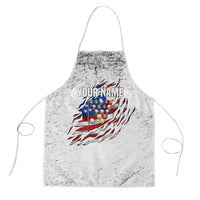 Custom American Flag Billiards Apron with Ripped Design Pool Ball Graphic - Wonder Print Shop