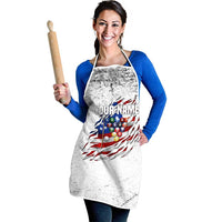 Custom American Flag Billiards Apron with Ripped Design Pool Ball Graphic - Wonder Print Shop