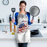 Custom American Flag Billiards Apron with Ripped Design Pool Ball Graphic - Wonder Print Shop