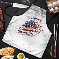 Custom American Flag Billiards Apron with Ripped Design Pool Ball Graphic - Wonder Print Shop