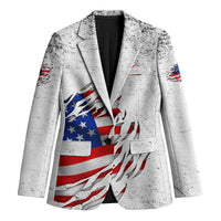 Custom American Flag Billiards Blazer with Ripped Design Pool Ball Graphic - Wonder Print Shop