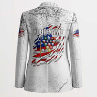 Custom American Flag Billiards Blazer with Ripped Design Pool Ball Graphic - Wonder Print Shop