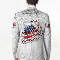Custom American Flag Billiards Blazer with Ripped Design Pool Ball Graphic - Wonder Print Shop
