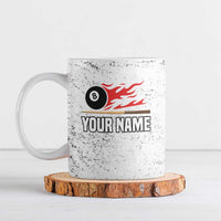 Custom American Flag Billiards Ceramic Mug with Ripped Design Pool Ball Graphic - Wonder Print Shop