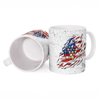 Custom American Flag Billiards Ceramic Mug with Ripped Design Pool Ball Graphic - Wonder Print Shop