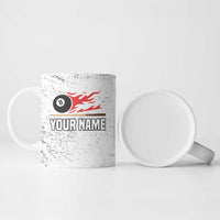 Custom American Flag Billiards Ceramic Mug with Ripped Design Pool Ball Graphic - Wonder Print Shop
