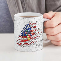 Custom American Flag Billiards Ceramic Mug with Ripped Design Pool Ball Graphic - Wonder Print Shop